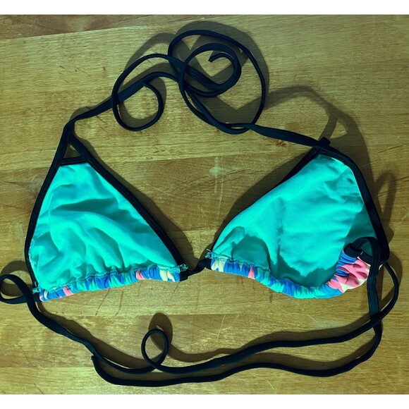 Eidon Triangle Bikini Top XL Strappy Halter Swim Southwestern Coastal Cowgirl - Picture 3 of 3